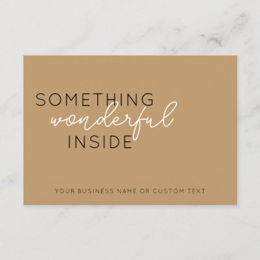 ベージュの中のシックな何かありがとうキャンドル気に エンクロージャーカード (正面)