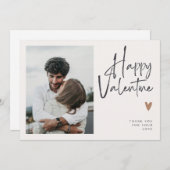 ベージュの写真 手書きラブ ヴァレンタインカード シーズンカード (正面/裏面)