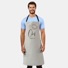 ベージュの可愛い帽子とシパーソナライズされたェフのエプロン エプロン