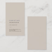 ベージュの名刺 名刺 (正面/裏面)