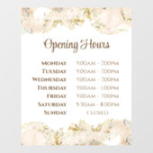 ベージュの大理石模様のデザイン営業時間窓用フィルム ウィンドウサイン (シート)