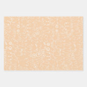 ベージュの女性おもしろい胸の包装紙シート ラッピングペーパーシート (正面2)