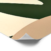 ベージュの審美的な熱帯パターン ポスター (角)