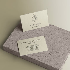 ベージュの新生児ドゥーラ 名刺