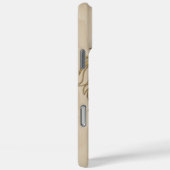 ベージュの木材に雄大なライオンの顔 – 堂々としたエレガンス Case-Mate iPhoneケース (裏面 / 右)