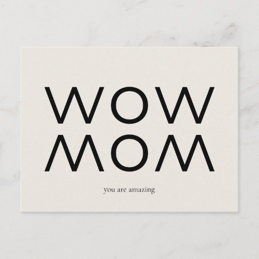 ベージュの母の日 ポストカード (正面)