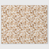 ベージュの水の色の離れパターン ラッピングペーパー (フラット)