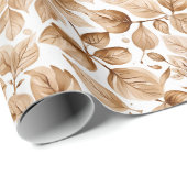 ベージュの水の色の離れパターン ラッピングペーパー (ロールコーナー)