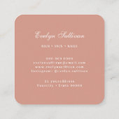 ベージュの水彩弓シーシェルロゴ名刺 スクエア名刺 (裏面)