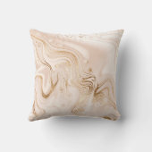 ベージュの液体大理石で金ゴールドグリッターを クッション (裏面)