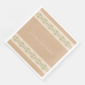 ベージュの白い花柄 (コーナー)