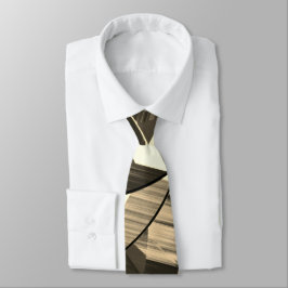 ベージュの縞が茶色の霧雨のイメージを上げる ネクタイ