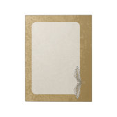 ベージュの翼 ノートパッド (回転)