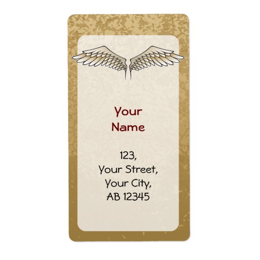 ベージュの翼 ラベル (正面)