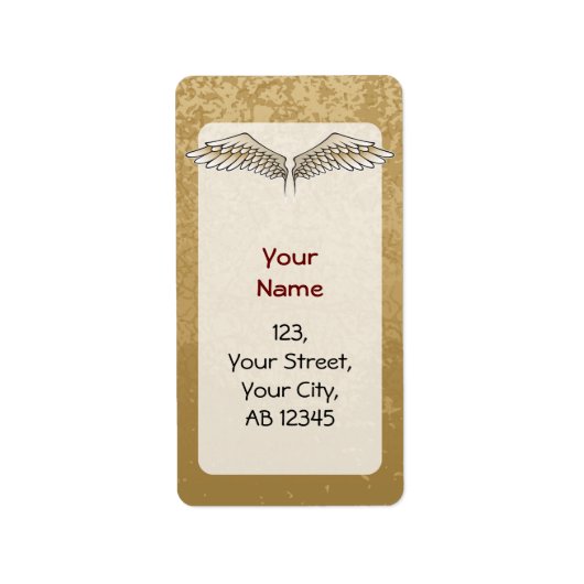 ベージュの翼 ラベル (正面)