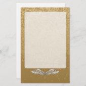 ベージュの翼 便箋 (正面/裏面)