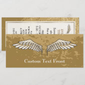 ベージュの翼 招待状 (正面/裏面)