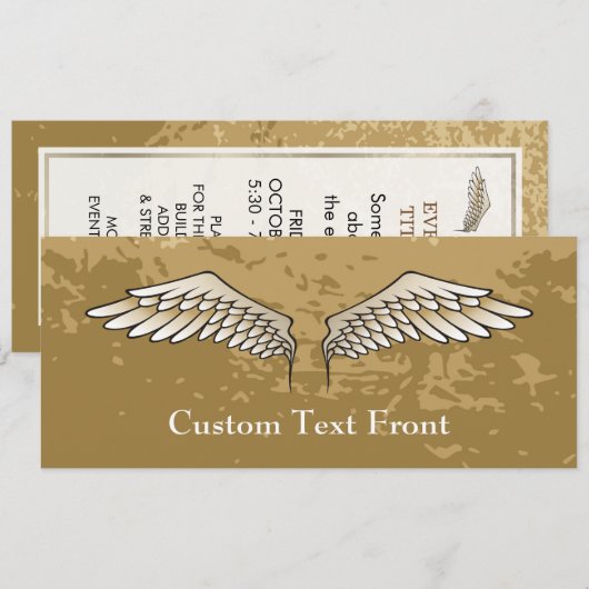 ベージュの翼 招待状 (正面/裏面)