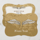 ベージュの翼 招待状 (正面/裏面)