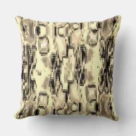 ベージュの背景に傷がついてできた抽象的な四角形 クッション