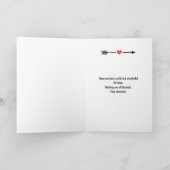 ベージュの背景に水色のメルカート誕生日 カード (内部)