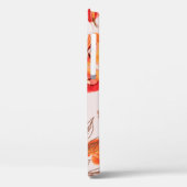 ベージュの背景に継ぎ目のないケシの花の模様 Case-Mate iPhoneケース (裏面 / 左)