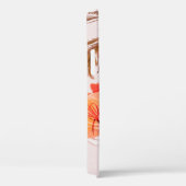 ベージュの背景に継ぎ目のないケシの花の模様 Case-Mate iPhoneケース (裏面 / 右)