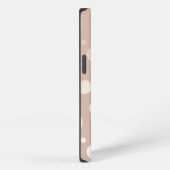 ベージュの背景に輝く円模様 iPhoneケース (右側面)