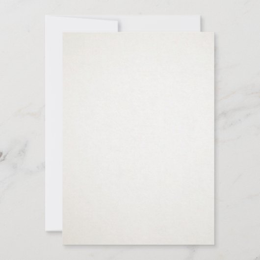 ベージュの背景に青い水の色の弓| バプテスマ 招待状 (裏面)