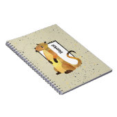 ベージュの背景の水色メルカート ノートブック (右側)