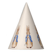 ベージュの背景を持つウサギのピーター パーティーハット (左)