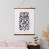 ベージュの背景を開始する 吊り下げ型タペストリー (寝室)