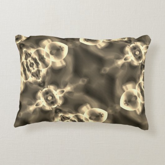 ベージュの色合いの明るい斑点と形状 アクセントクッション (裏面)