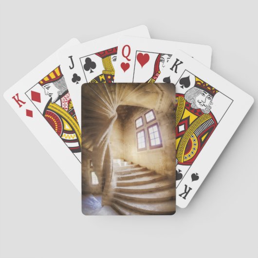 ベージュの螺旋階段（フランス） トランプ (裏面)