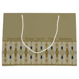 ベージュの装飾 ラージペーパーバッグ