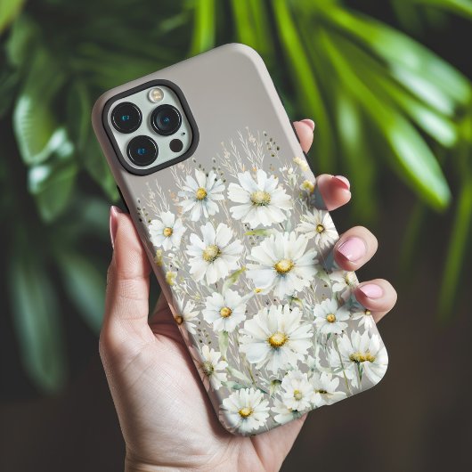 ベージュの野の花模様 Case-Mate iPhoneケース