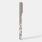 ベージュの野の花模様 iPhoneケース (右側面)