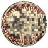 ベージュぼやけまたはカーキの小さな正方形またはタイル ソフトボール (正面左)