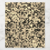 ベージュぼやけまたはカーキの小さな正方形またはタイル ワインラベル (シングルラベル)