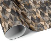 ベージュを使用したテクスチャ付き菱形ブラウン ラッピングペーパー (ロールコーナー)