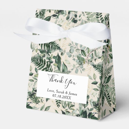 ベージュアイボリーボタニッ結婚クの葉 フェイバーボックス (正面サイド)