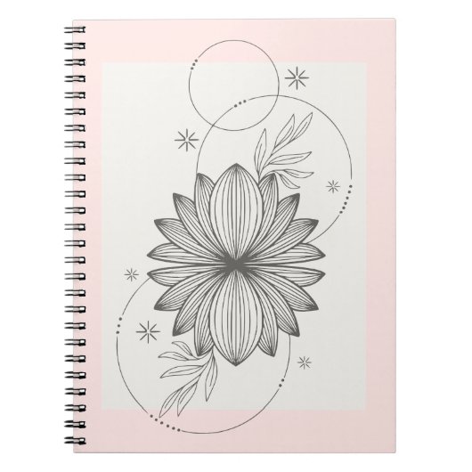 ベージュアイボリーミニマル美学スパイラルフォト ノートブック (正面)