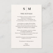 ベージュアイボリーモノグラムミニマ結婚リスト詳細 エンクロージャーカード (正面)