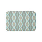 ベージュアクアターコイズミントグリーンスクウェアアート バスマット (正面)