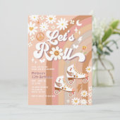 ベージュアニュエージュレッツ転がレトログルーヴィ誕生日 招待状 (スタンド正面)