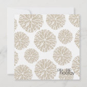 ベージュアンダーザシーサンゴモダンブライダルシャワー 招待状 (裏面)