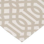 ベージュアンドアイボリートレリス |農家モダン家 ショートテーブルランナー (コーナー)