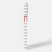 ベージュアンドコーラルストライプいかりモノグラム Case-Mate iPhoneケース (裏面 / 右)