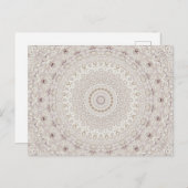 ベージュアンドタウペマンダラパターンデザイン ポストカード (正面/裏面)