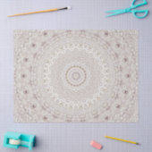 ベージュアンドタウペマンダラパターンデザイン 薄葉紙 (クラフト)